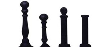 Bolardos en piletas de paseo peatonal Pizarro