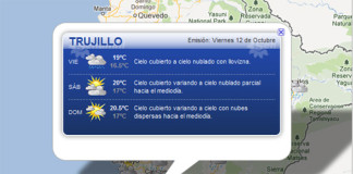 Pronóstico del tiempo para hoy viernes 12 de octubre