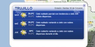 Pronóstico del tiempo para hoy 16 de octubre