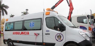 Municipalidad Provincial de Trujillo pone ambulancia al servicio en los XVI Juegos Bolivarianos