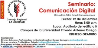 Colegio de Periodistas inicia capacitación gratuita en comunicación digital