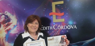 Edith Córdova recibió certificación de DINAIR INSTITUT en Airbrush Makeup Artist