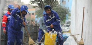 MPT realiza trabajos de manteniento en la Muralla de Trujillo