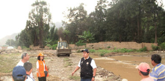 MPT inspecciona daños tras desborde de Río en Quirihuac