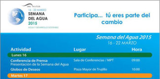 Se celebrará la Semana del Agua en Trujillo del 16 al 22 de marzo