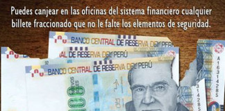 Billetes a los que le falte algún elemento de seguridad podrá canjearse
