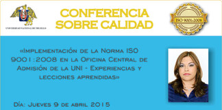 Conferencia sobre Calidad con Especialista de la UNI en la UNT