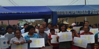 PLANDET de la MPT entregó 56 títulos de propiedad a pobladores