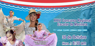 Se realizará el XXVI Concurso Regional Escolar de Marinera