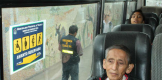 Se realizó Campaña para respetar el Asiento Reservado en el Transporte Público