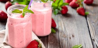 Milkshake de fresa (batido de fresa)
