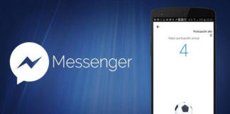 Juego de fútbol oculto en Facebook Messenger