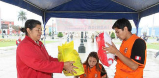 MPT instala carpa de ayuda para daminificados en Plaza de Armas de Trujillo