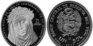 BCR emite nueva moneda por conmemoración los 400 años de la muerte de Santa Rosa
