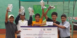 FONPELL premia a los ganadores del primer torneo de tenis «Copa Ejército del Perú»