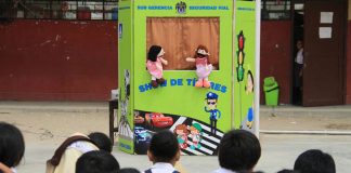 Niños reciben charla de Seguridad Vial con función de títeres