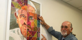 Artista argentino presenta en Perú pintura en homenaje al Papa Francisco