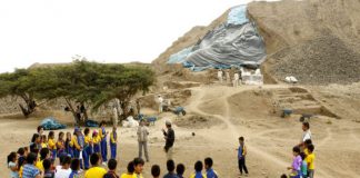 Escolares conocen los últimos hallazgos registrados en Huaca Toledo