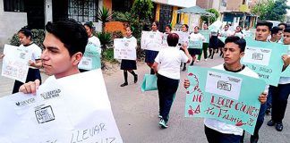 Escolares de Trujillo participan en campaña contra el tráfico de drogas