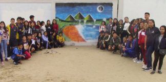 Jóvenes Líderes de la Fiscalía elaboran mural en colegio para prevenir el delito