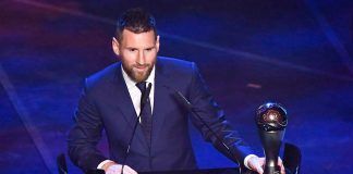 Lionel Messi recibe el premio The Best de la FIFA al mejor jugador del 2019