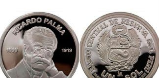 BCR pone en circulación moneda alusiva al centenario del fallecimiento de Ricardo Palma