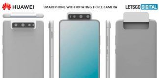 Huawei patenta un smartphone que contaría con cámara triple giratoria