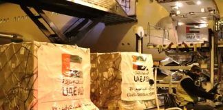 Emiratos Árabes Unidos envían a Perú 5 toneladas de suministros médicos para frenar al covid-19.