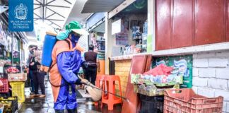 Trujillo: Segat desinfecta el mercado Sánchez Carrión